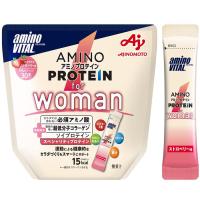 味の素 アミノバイタル アミノプロテイン for woman ストロベリー味 スティック 30本入パウチ アミノ酸 BCAA EAA ソイプロテイン | SELECT SHOP GLITTER