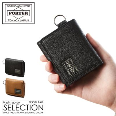 PORTER メンズ三つ折り財布（バッグ、小物素材：本革、レザー）｜財布