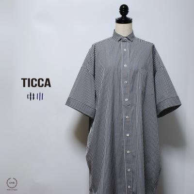 ticca スクエアビッグシャツ（レディースファッション