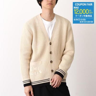 ami アイボリー ニットカーディガンM ami カーディガン（ファッション）（サイズ（S/M/L）：SS（XS））の