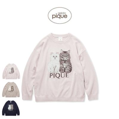 ジェラートピケ　猫　ルームウェア　セット 新品タグ付き ジェラピケ キャット 猫 ネコ 上下セット ルーム