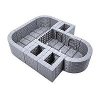 ロックダンジョンタイル ? 刑務所とセルを保持 ペイント可能 3Dプリント テーブルトップ ロールプレイング ゲーム 地形風景 28mmミニチュア用 | SELECTSHOPWakagiya