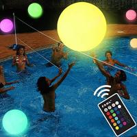 プール用おもちゃ-リモートコントロール付きLEDビーチボール-16色のライトと4つのライトモード100フィートの制御距離-子供向けの屋外 並行輸入 | SELECTSHOPWakagiya