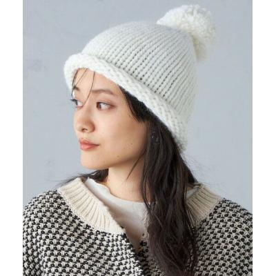 【未使用】サンテリフランチェスカ ウール中折れハット ユニセックス ネイビー 未使用】サンテリフランチェスカ ウール中折れハット ユニ