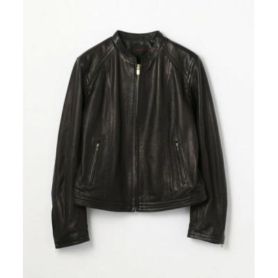 トゥモローランド　黒　ジャケット　革ジャン　36 美品　羊皮　本革 TOMORROWLAND レディース革ジャン、レザージャケット｜コート