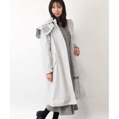 美品　タバサ TABASA　大襟 Aライン 中綿コート　ロング丈　軽量アウター セール】 ナイロンタッサーコート （ナイロンジャケット