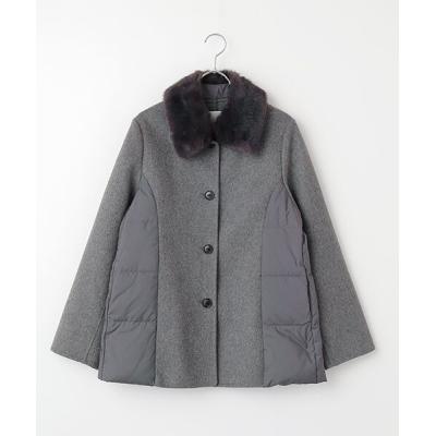 MOGA モガ　ロングダウン　ダウンコート　ウール　グレー　美品 MOGA モガ ロングダウンコート ウール シームレス グレー 美品 10