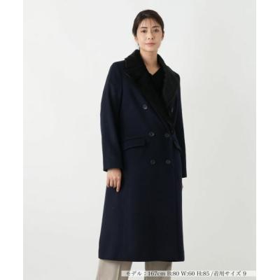 レリアン◎美品！ハーフコート(9)ウール シルクブレンド ゆったり イタリア生地 シルクスタンドカラーコート【セレモニー】 | Leilian (Women