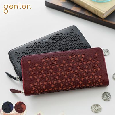 genten 花柄 レザー 長財布 長札 花柄｜革財布、バッグのgenten（ゲンテン）公式オンラインショップ