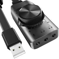 BENGOO サウンドカード 外付け USB オーディオ 変換アダプタ 3.5mm ミニ ジャック ヘッドホン・マイク端子 PS4，MacBook，M | SerenoII