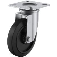 ユーエイ プレート式 SUS-NRJ-130 自在 ステンレスキャスター ゴム 車輪径130mm Jタイプ SUS−J型 取付寸法82×82(75×75) | 設備プロ王国