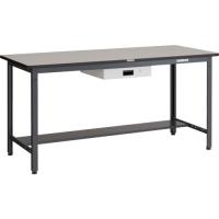 TRUSCO 中荷重立作業台(500kg)HAEW型 HAEWR-0960UDK1 900X600XH885 薄型1段引出付 ダークグレー色 | 設備プロ王国