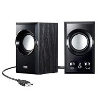 サンワサプライ USBスピーカー 木製キャビネット パッシブラジエーター搭載 ブラック MM-SPU7BK | 七色ドラッグ