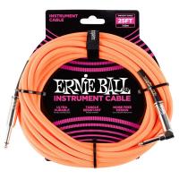 ERNIE BALL #6067 BRAIDED INSTRUMENT CABLE STRAIGHT/ANGLE 25FT (NEON ORANGE)【在庫処分特価】 | 渋谷イケベ楽器村