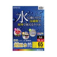 コクヨ カラーＬＢＰ用 超耐水紙ラベル Ａ４ １５枚入 ６５面カット ＬＢＰ−ＷＳ６９６５ | ジムエールYahoo!店