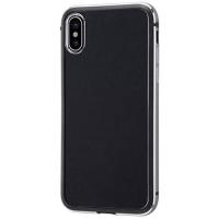 レイ・アウト iPhoneXS (5.8インチ) 専用 アルミバンパー＋背面パネル (クリア) ブラック RT-P2 | しもやな商店