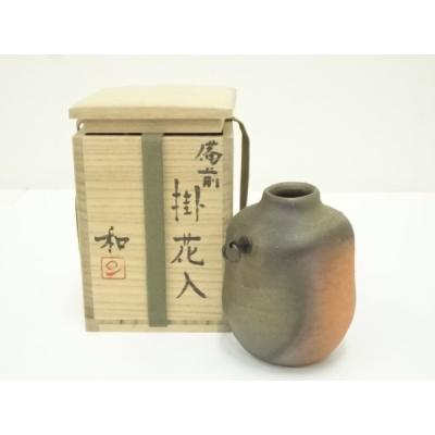 No4270 備前焼　花入　高さ21.5cm岡山県　陶芸　民藝　花瓶　送料無料 楽天市場】【中古】【陶芸・陶器】備前焼 山本雄一造 三方花入