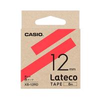 カシオ計算機 Lateco 詰め替え用テープ 12mm 赤テープ 黒文字 XB-12RD | シャイニングストア