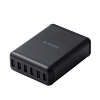 エレコム スマートフォン・タブレット用AC充電器 USB-A6ポート(おまかせ充電) 電源ケーブル1.5m ブラック MPA-ACD03BK | シャイニングストア