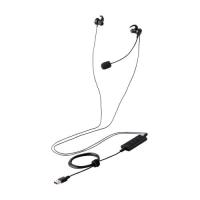 エレコム カナル型両耳ノイズリダクションヘッドセット HS-EP101UNCBK | シャイニングストア