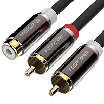 FosPower Y型 (Yスプリッタ) (0.2m) 2オス-1メス RCA アダプター