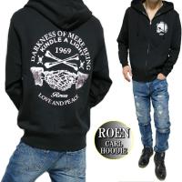 Roen ロエン メンズ ジップ パーカー フーディー 服 芸能人 シューティング ドクロ スカル ブラック S Xl Roa 511 Roen66 シンキロウ ジャケット 通販 Yahoo ショッピング