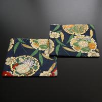 和風コースター 帯の様な華やかさ 高級感ある金襴織物(葵)2枚セット | 神泉堂Yahoo!店