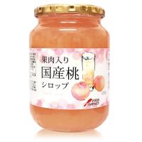 果肉入り国産桃シロップ 国産の白桃果肉入り 960g フードインパクト | ebisu 塩田屋 酒Net