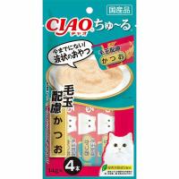 【消費期限：2024.12】CIAO ちゅ〜る 毛玉配慮 かつお 14g×4本 | ShippoTV通販部