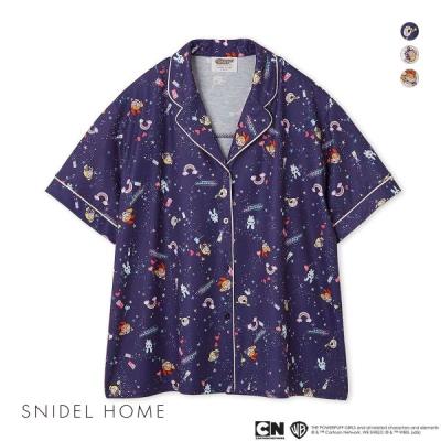 新品　SNIDEL  パワーパフガールズ　パジャマ　上下セット　ネイビー スナイデルホーム パワーパフ ガールズ パイルオーバーシャツ パジャマ