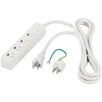 バッファロー(サプライ) RoHS対応 3ピン式電源タップ 4個口タイプ マグネット付 3m ホワイト BSTAPMS3430WH | ショップ アメイジング