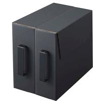 山崎実業(Yamazaki) カセットコンロ 収納ボックス ２個組 ブラック 約W11×D39.5×H31cm（取っ手含む・1個あたり） タワー | ショップフィオーレ