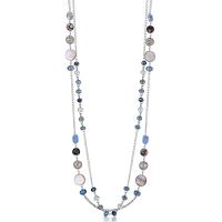 Layered Long Necklaces for Women Crystal Beaded Statement Necklace S 並行輸入 | ショップれもん