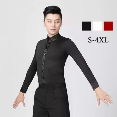 ラテンシャツ メンズ 白（スポーツ用品）（サイズ（S/M/L）：4L～）の