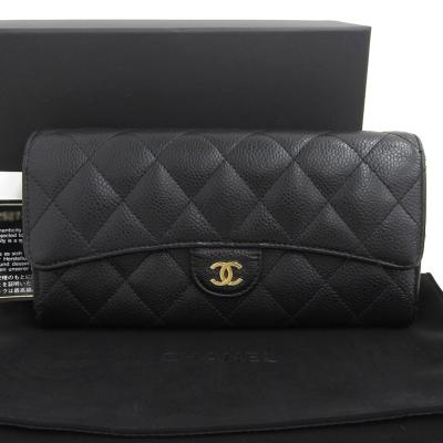 シャネル 長財布 マトラッセ フラップ ココマーク 金具 二つ折り レザー 黒 マトラッセ レディース長財布｜財布｜ファッション おすすめ人気商品