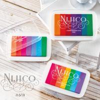 【送料140円〜】ツキネコ ニジコ Nijico（全3種）ビビット パステル ネオン スタンプ台 虹色 レインボー 水性 盤面89×54  NJ3-1 NJ3-2 NJ3-5 サンビー | shop竹印