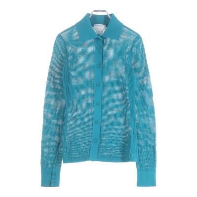 BOTTEGA VENETA ボッテガヴェネタ Mesh Knit Cardigan メッシュニットカーディガン 長袖シャツ ブルー 648977 V0BN0 BOTTEGA VENETA（ボッテガ・ヴェネタ） Mesh Knit Cardigan メッシュ