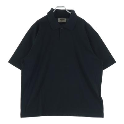 FEAR OF GOD ESSENTIALS フィアオブゴッド エッセンシャルズ S/S POLO SHIRT ラバーロゴ 半袖ポロシャツ ブラック FEAR OF GOD ESSENTIALS フィアオブゴッド エッセンシャルズ S/S POLO