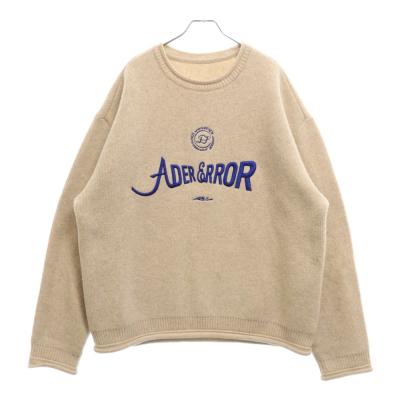 ADER ERROR ベージュ ロゴニット　アーダーエラー ader サイズ1 アーダーエラー ニット（メンズトップス） | ファッション の