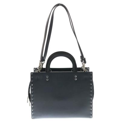 【極美品】コーチ　ローグ　2way バッグ　チャーム　レザー　ブルー　A4可能 COACH（コーチ） バッグ シャンブレー レザー シグネチャー クレオ