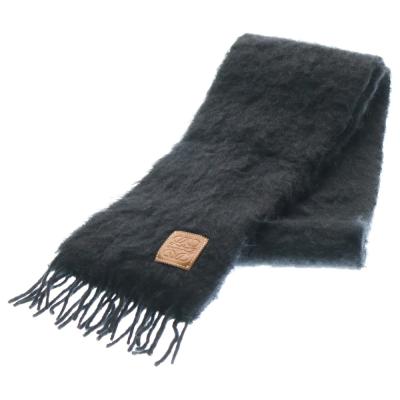 【Sale】LOEWE モヘア マフラー 黒 ロエベ LOEWE [正規ラッピング済] ロエベ マフラー モヘア ウール