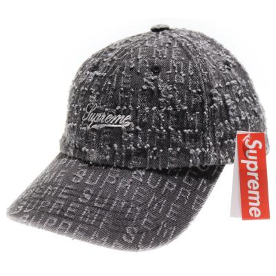 【古着】SUPREME Kevlar ブラックデニム キャップ 帽子 Supreme - Kevlar Denim S Logo 6-Panel Supreme Kevlar Denim S