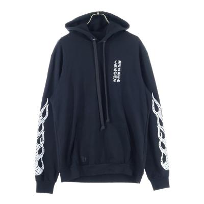 新作クロムハーツ　プルオーバーパーカー CHROME HEARTS+ クロス ジップ デニム プルオーバー パーカー
