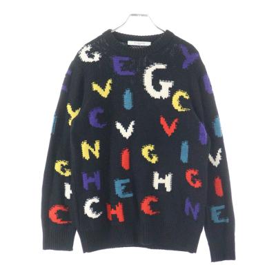 ☆美品☆ジバンシー/ニット/セーター/メンズ /スターロゴ /ブラック/L ジバンシィ GIVENCHY ニット・セーター ロゴ ブラック メンズ GIVENCHY