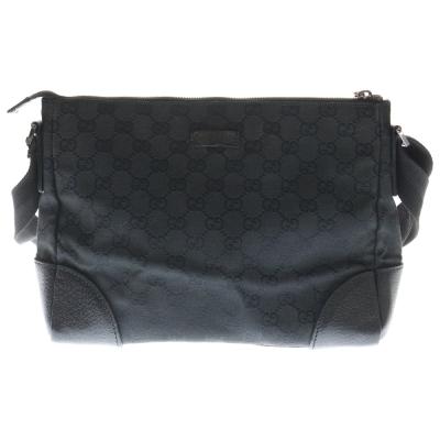 グッチ ggキャンバス ショルダーバッグ 黒（メンズショルダーバッグ