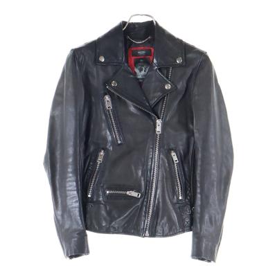 DIESEL ダブルライダースジャケットMサイズ　レディース LIUGOO 本革 ウェストベルト付ダブルライダース レディース リューグー