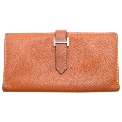 良品 HERMES ベアンスフレ 長財布 財布 レザー ビンテージ ロゴ メンズ エルメス(HERMES)エルメス ベアンスフレ ZIP長財布 二つ折り長
