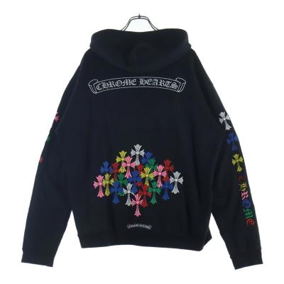 ✨入手困難　美品クロムハーツ　パーカー　マルチカラー　送料無料 CHROME HEARTS クロムハーツ マルチカラーパーカー 黒 | chromehearts