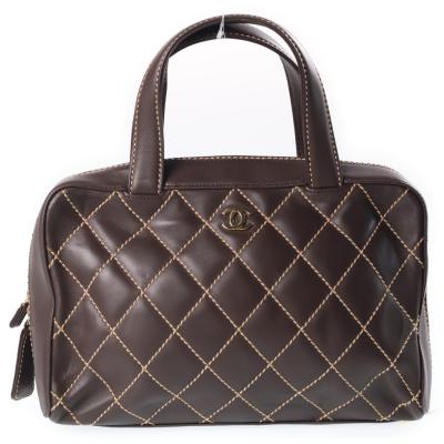 CHANEL ダークブラウン ボストンバッグ　ヴィンテージ CHANEL レディースバッグ（色：ブラウン系）｜ファッション おすすめ