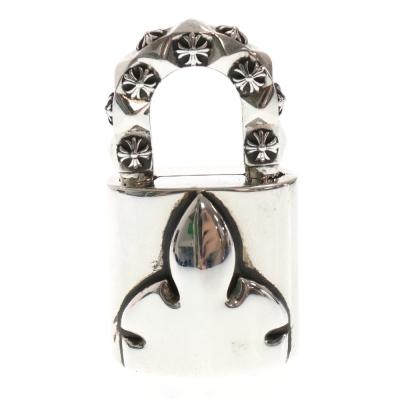 Chrome Hearts ラバーネックレス パドロック 南京錠 黒 クロムハーツ シリコンラバー 南京錠 ペンダント ネックレス